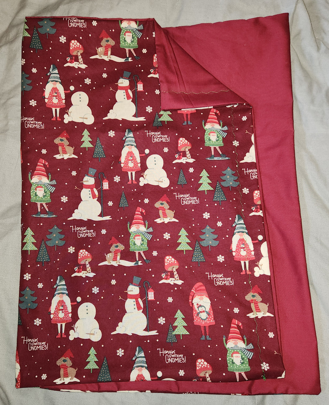 Pillowcase - Holiday - Gnomes & Snowmen, 