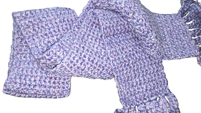 Crocheted Scarf: Lilac Blend - Lion's Brand Homespun: Purple Aster