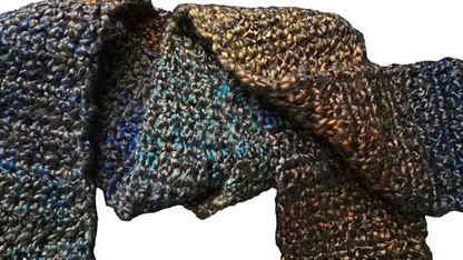 Crocheted Scarf: Rainbow Blended - Lion's Brand Homespun: Painted Dessert