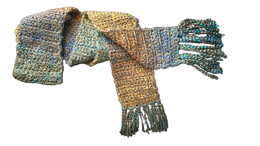 Crocheted Scarf: Rainbow Blended - Lion's Brand Homespun: Painted Dessert