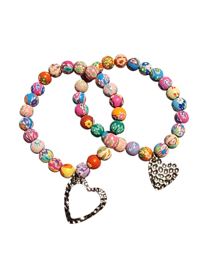 Handmade Me & You Stretch Bracelet Matching Pair - Friendship & Love