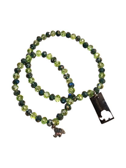 Handmade Me & You Stretch Bracelet Matching Pair - Assorted