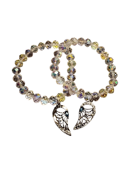 Handmade Me & You Stretch Bracelet Matching Pair - Best Friends