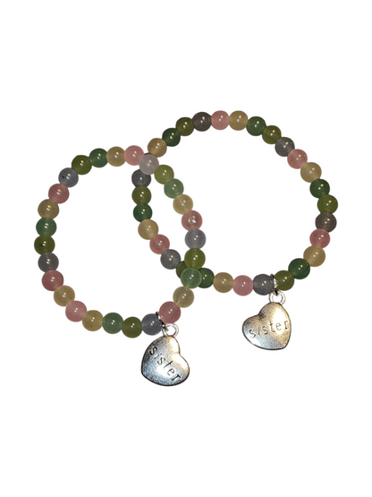 Handmade Me & You Stretch Bracelet Matching Pair - Sisters