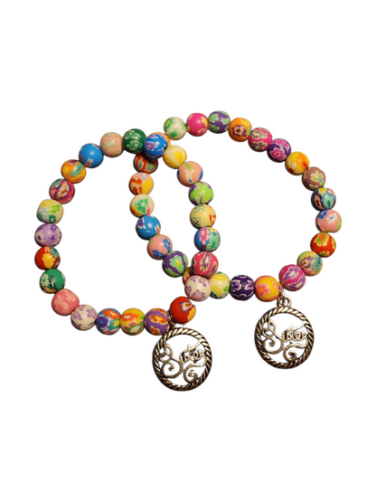 Handmade Me & You Stretch Bracelet Matching Pair - Sisters