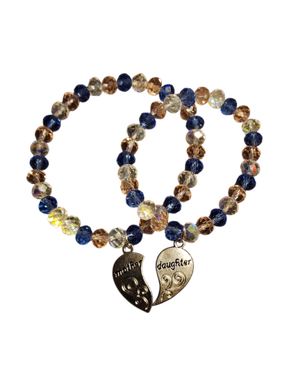 Handmade Me & You Stretch Bracelet Matching Pair - Mommy & Me