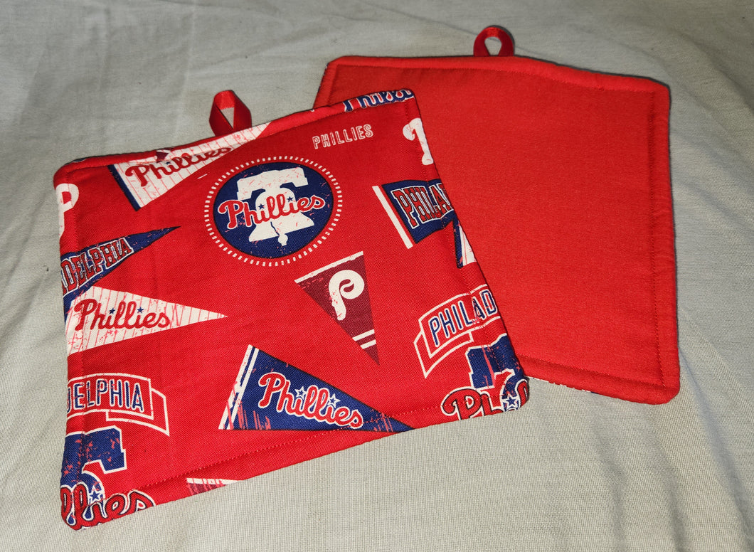 Potholder - MLB Philadelphia Phillies Pennant Flag Cotton::Red Cotton