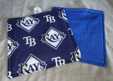 Potholder - MLB Tampa Bay Rays Diamond Logo Cotton::Blue Cotton