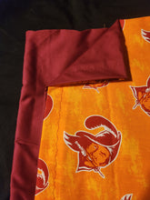 Licensed Pillowcase - NFL Tampa Bay Buccaneers Retro Logo on Orange Cotton::Dark Red Cotton