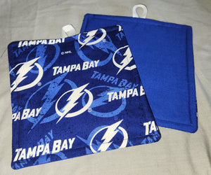 Potholder - NHL Tampa Bay Lightning Cotton::Blue Cotton
