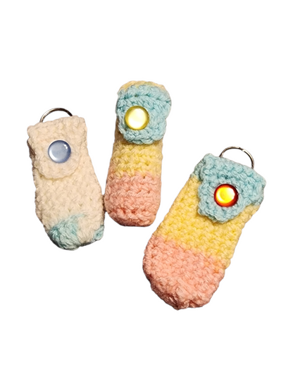 Handmade Crochet Chapstick Holder Keychain - Assorted Designs