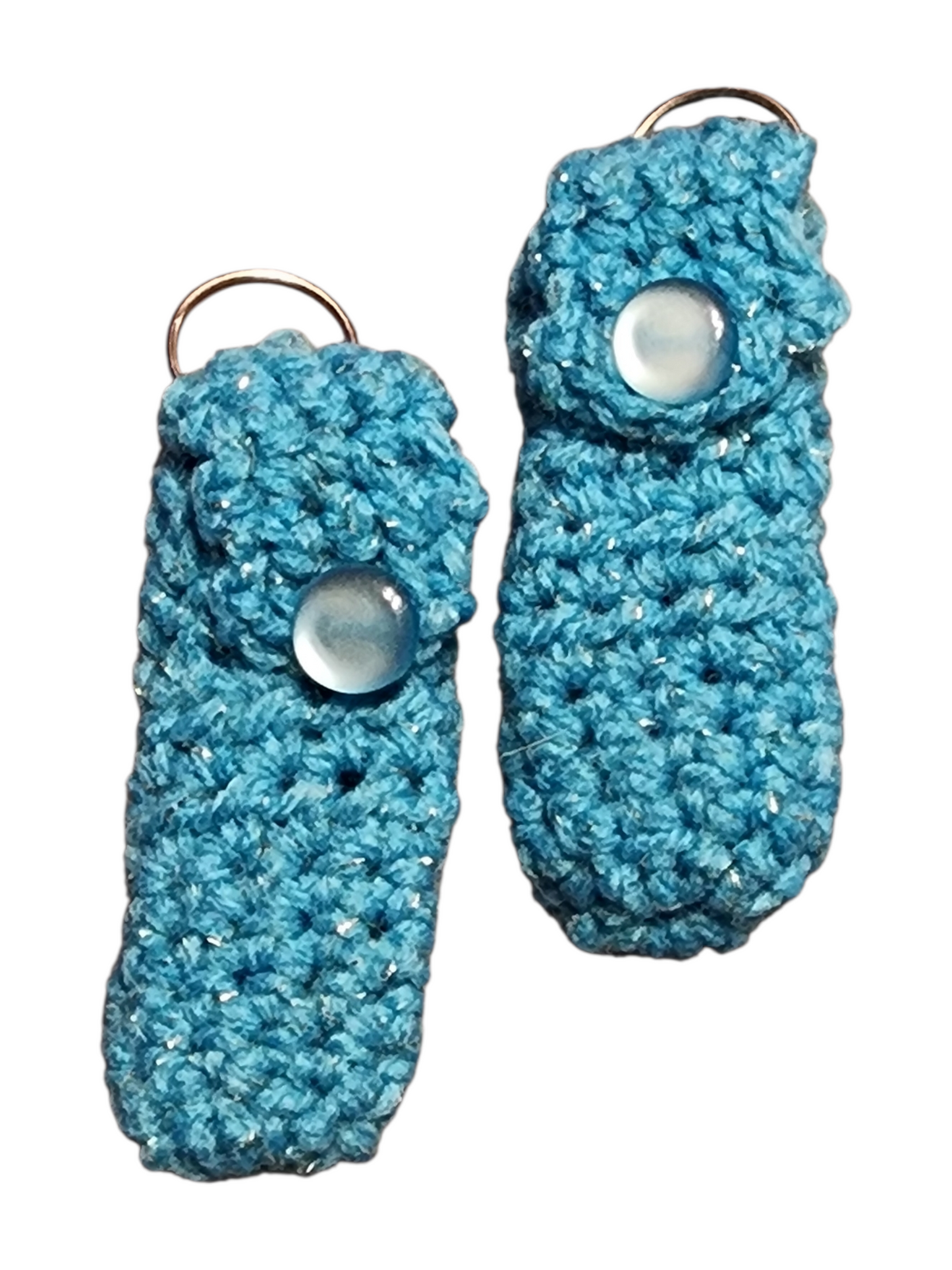 Handmade Crochet Chapstick Holder Keychain - Assorted Designs