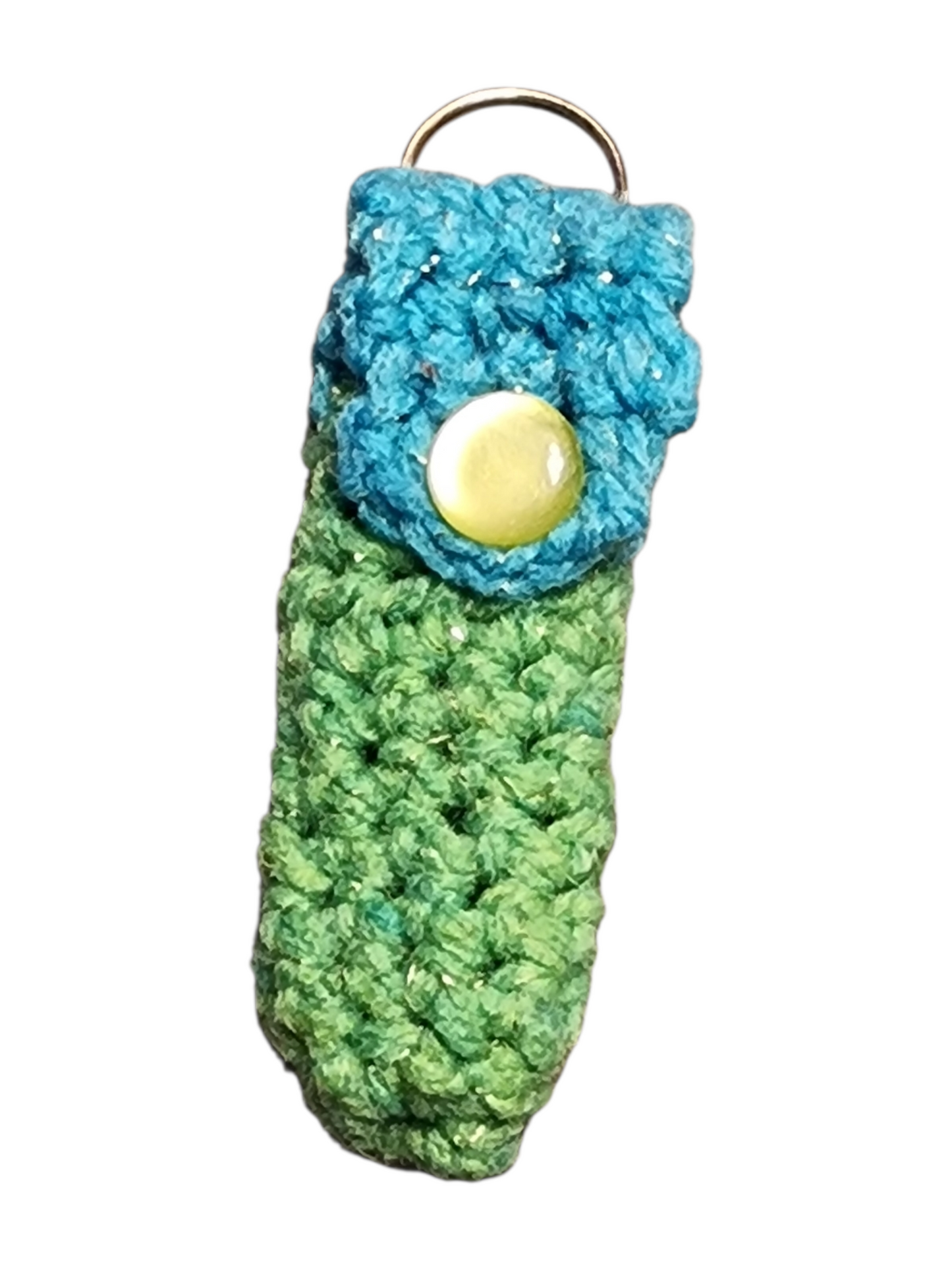 Handmade Crochet Chapstick Holder Keychain - Assorted Designs