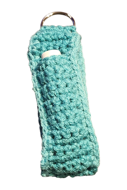 Handmade Crochet Chapstick Holder Keychain - Assorted Designs