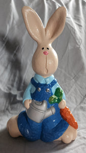 Ceramics - Bunny, Gardener w/Watering Can