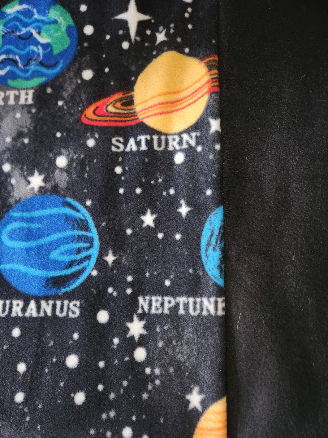 Throw Blanket - Solar System Black Fleece::Black Fleece