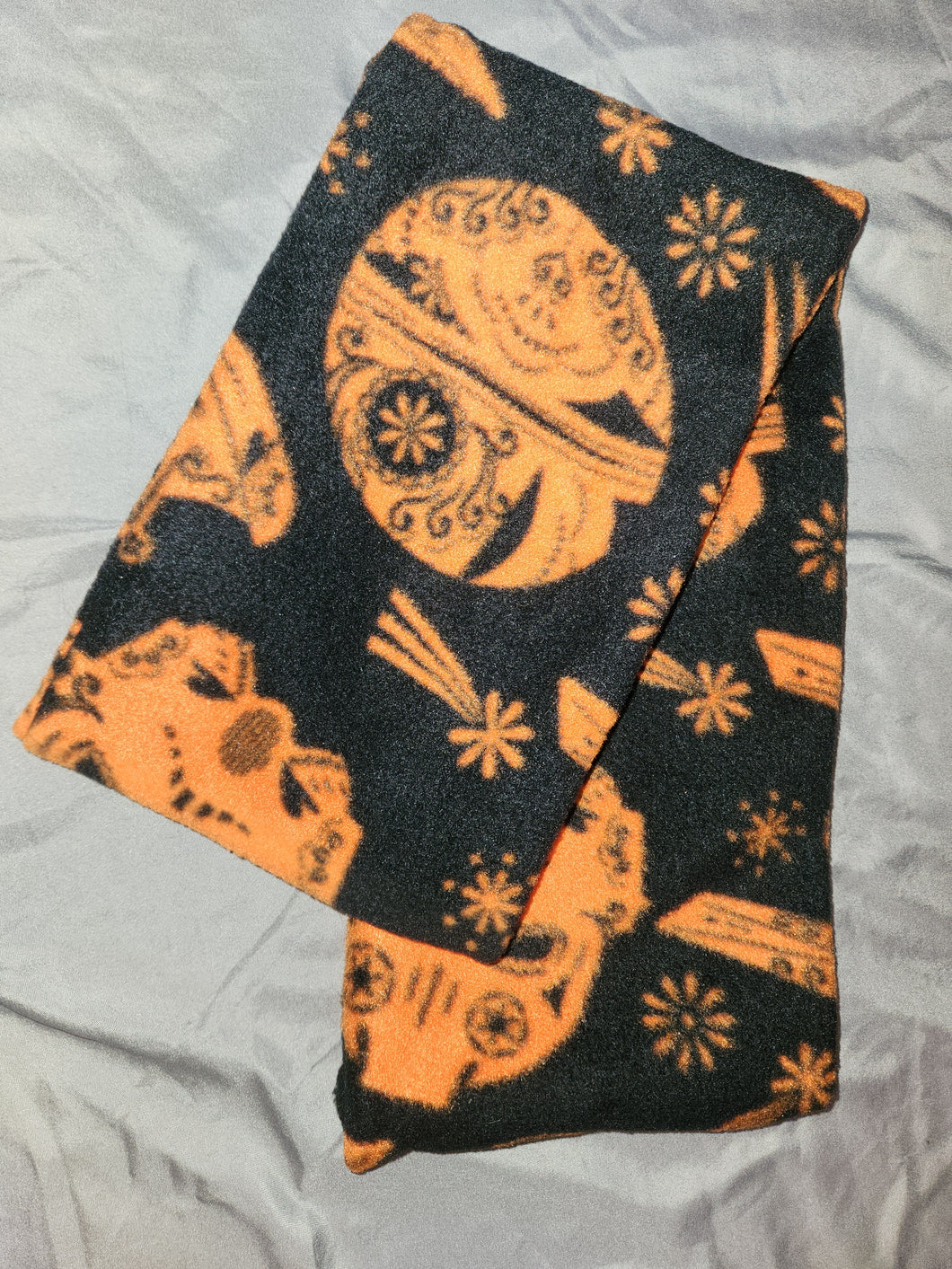 Infinity Scarf - Star Wars, Sugar skull Orange on Black Fleece