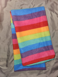 Infinity Scarf - Stripes, Rainbow Order Fleece