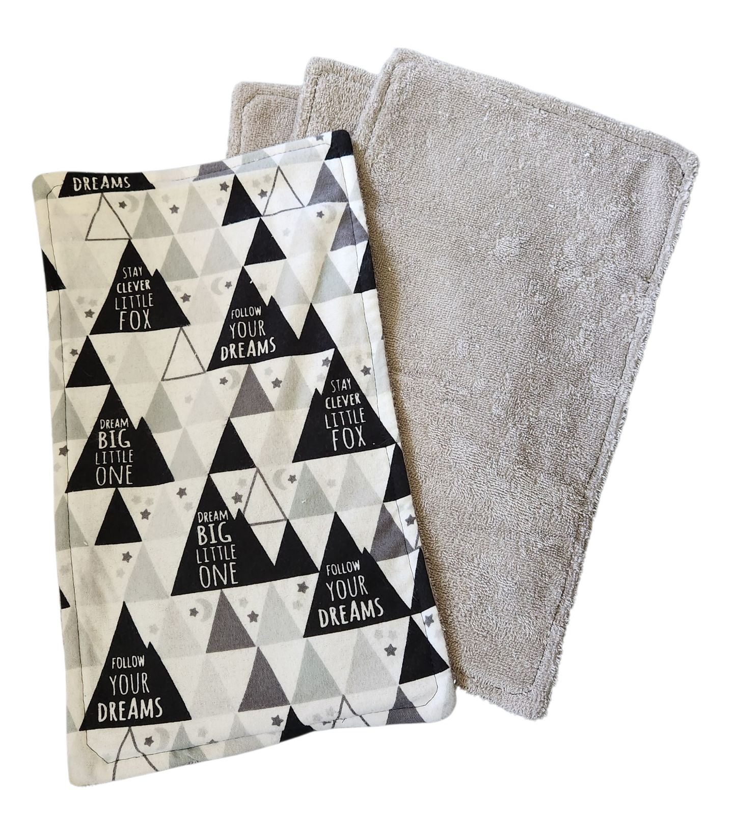 Soft Baby Burp Cloth, 4-Pack - Assorted Prints