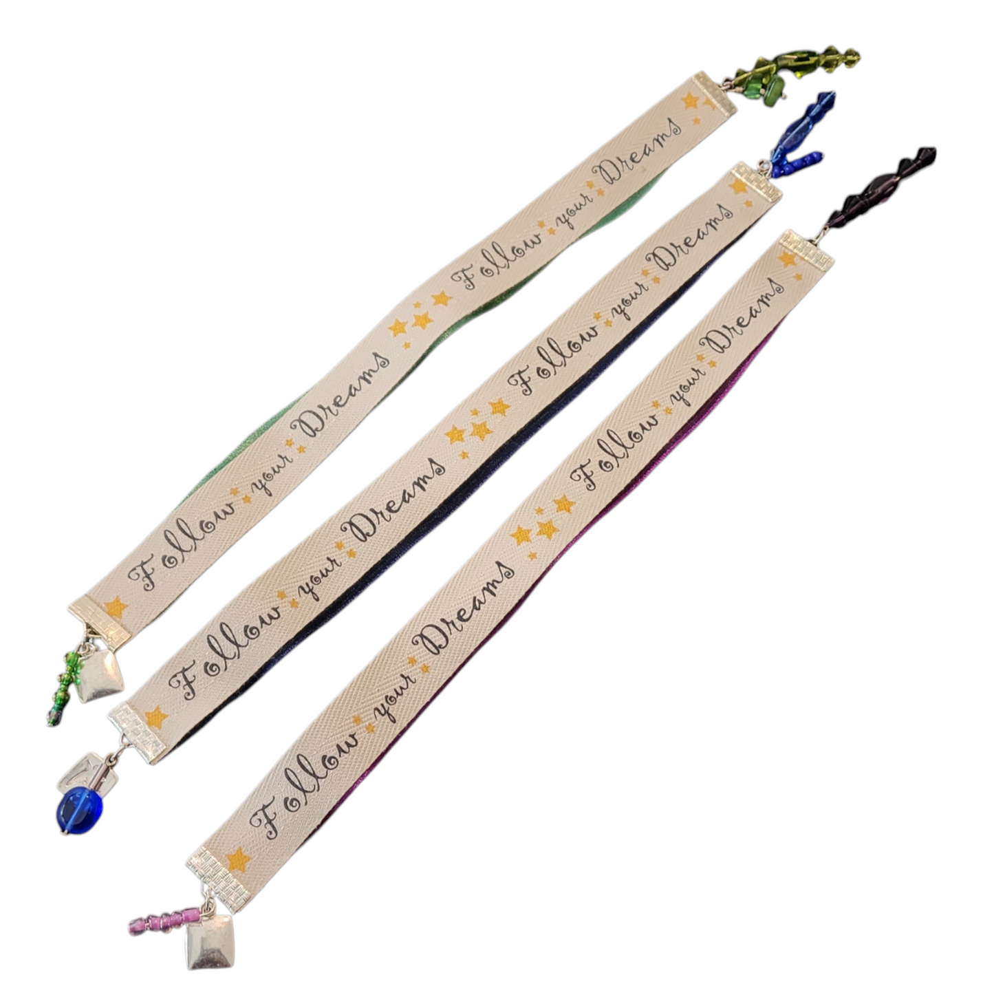 Handmade Bookmark with Charms, Assorted Colors & Designs