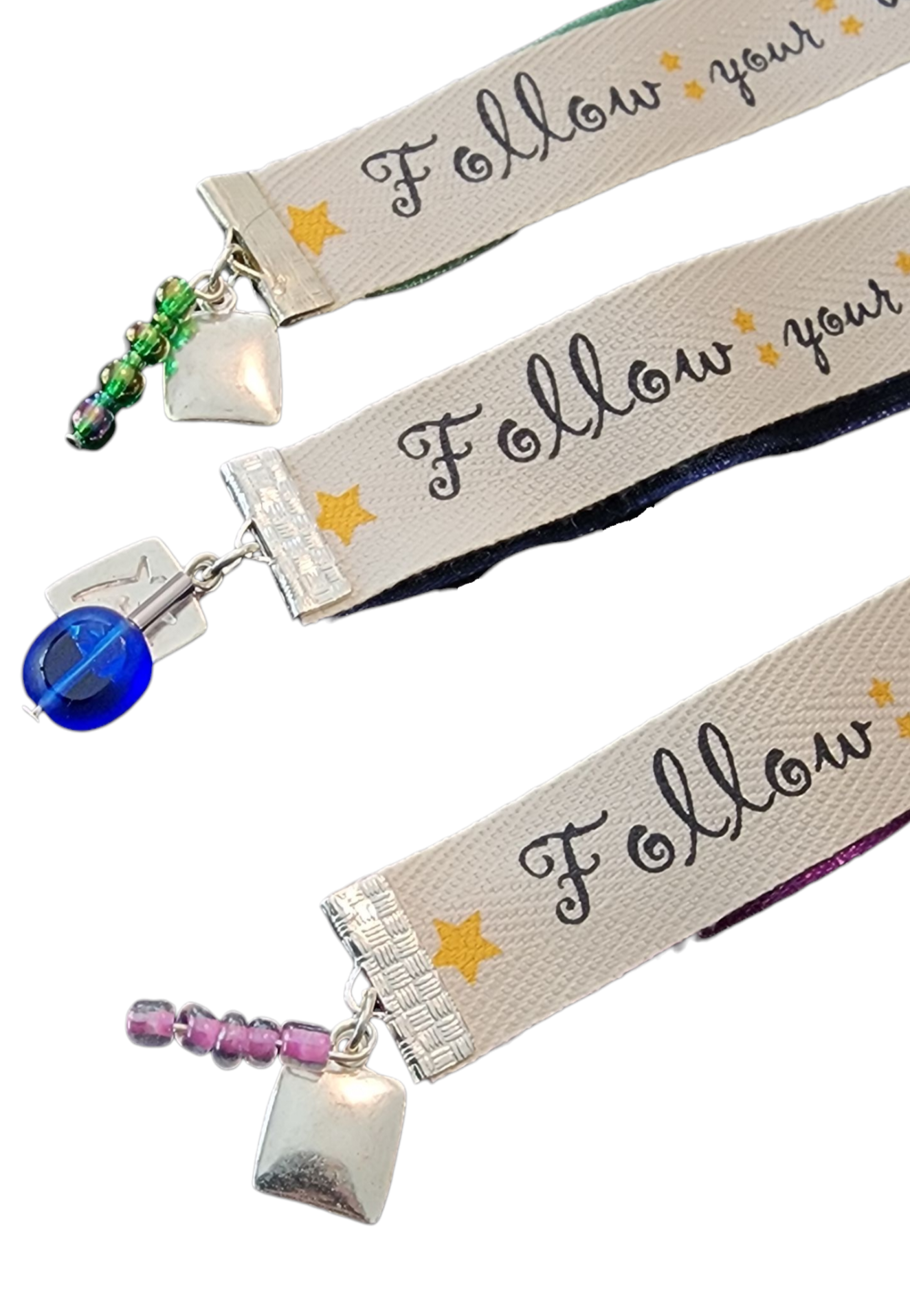 Handmade Bookmark with Charms, Assorted Colors & Designs