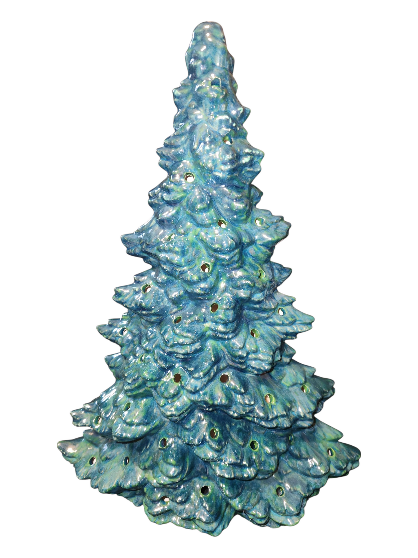 Large Ceramic Tree, Realistic Mantle with Fabric Base