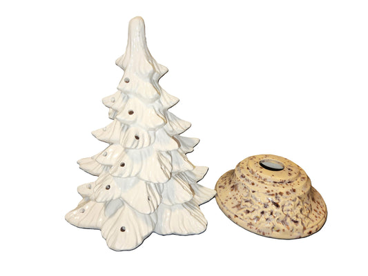 Medium Handmade Ceramic Christmas Tree, Nowell,  Funky Pop Color Design