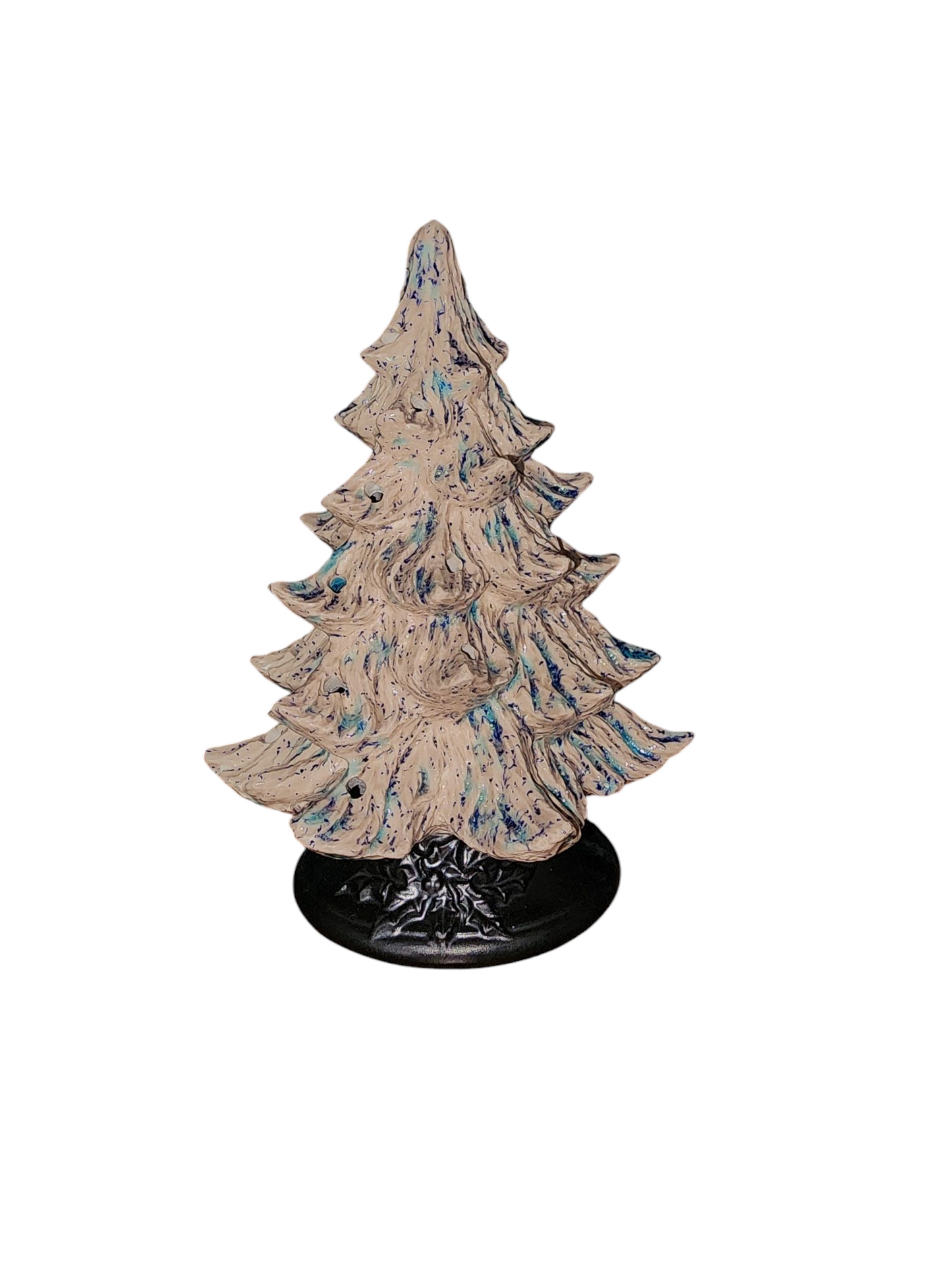 Small Handmade Ceramic Christmas Tree, Nowell, Funky Pop Color Design