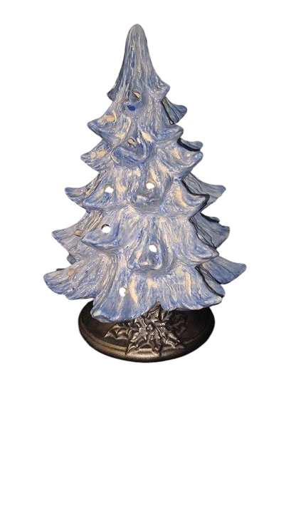 Small Handmade Ceramic Christmas Tree, Nowell, Funky Pop Color Design