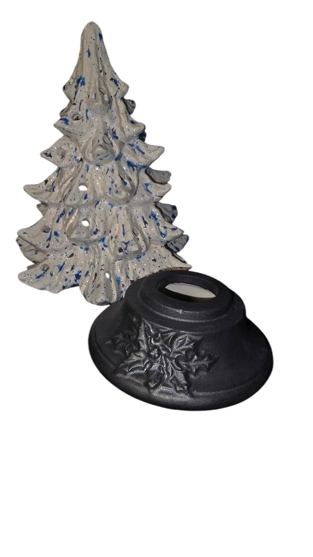 Small Handmade Ceramic Christmas Tree, Nowell, Funky Pop Color Design