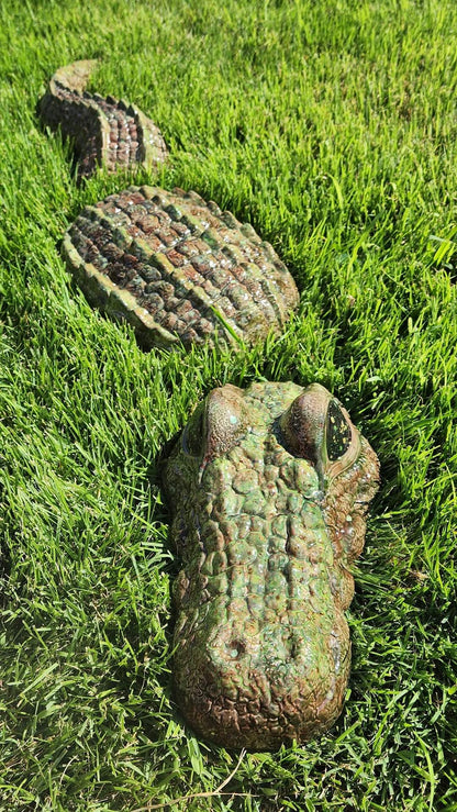 Ceramic Alligator - 3 piece Garden & Patio Décor