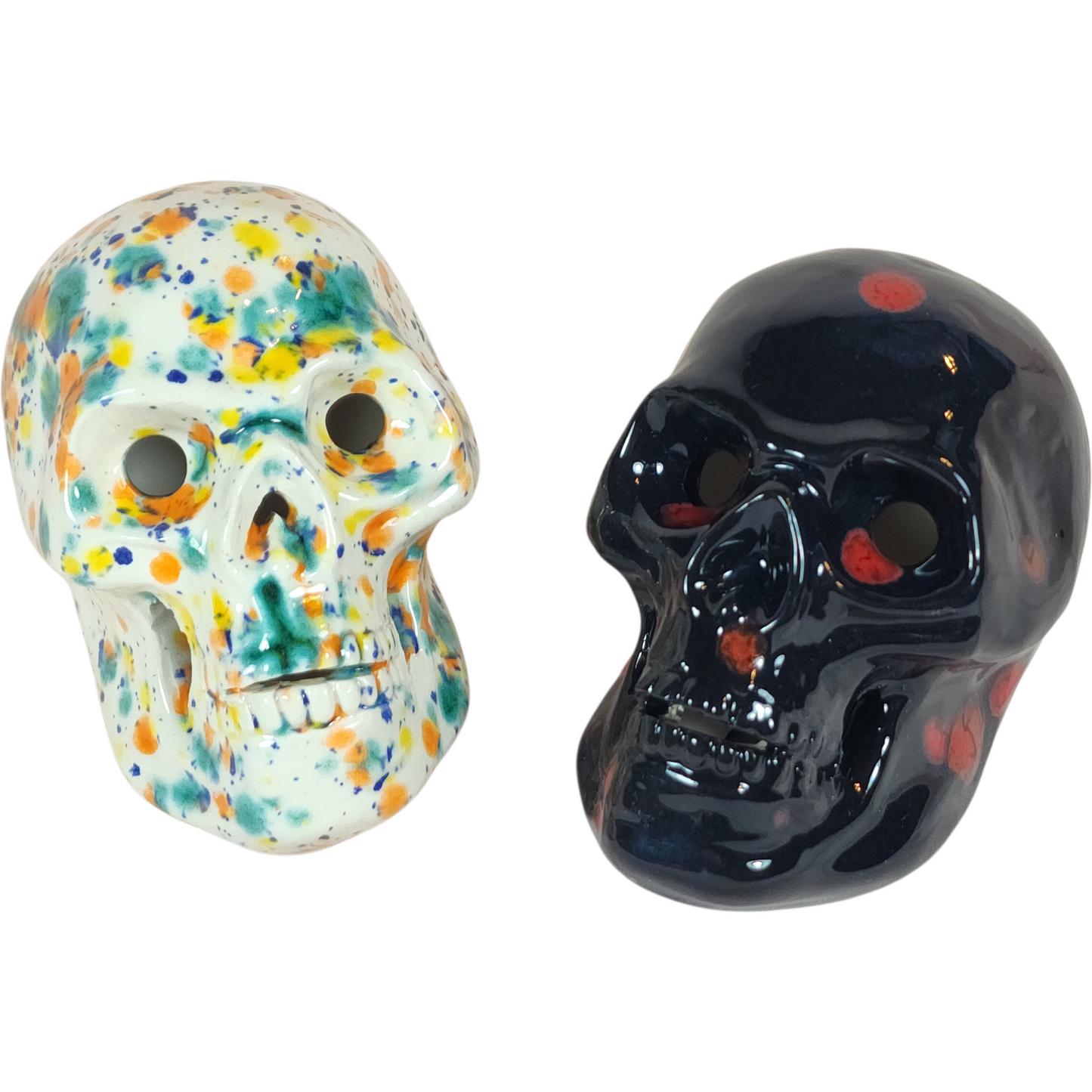 Handmade Ceramic Skull, Small - Assorted Colors