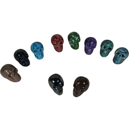 Handmade Ceramic Skull, Mini - Assorted Colors