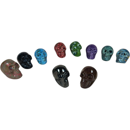 Handmade Ceramic Skull, Mini - Assorted Colors