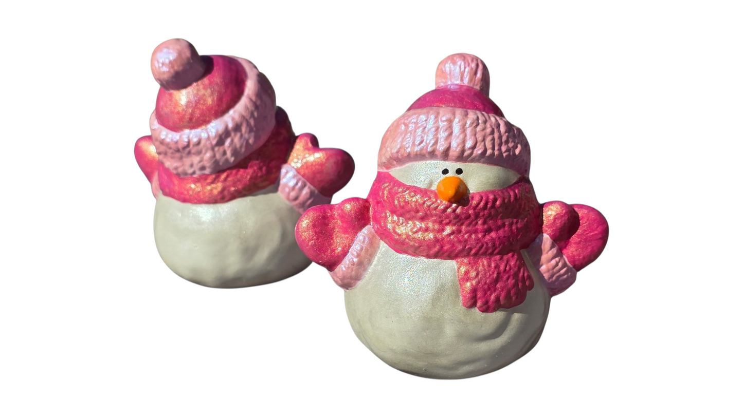 Handmade Ceramic Snowmen – Assorted Sizes & Colors