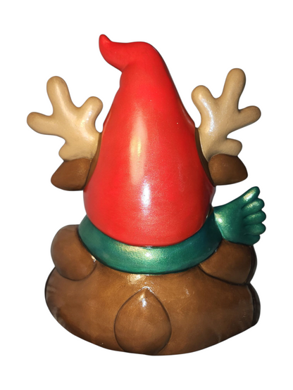 Handmade Ceramic Reindeer Gnome