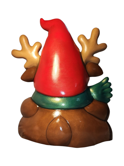 Handmade Ceramic Reindeer Gnome
