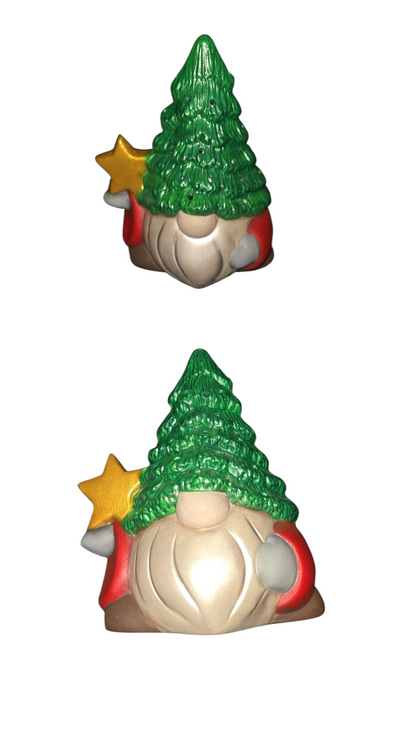 Gnome, w/Tree Hat & Star; Lighted