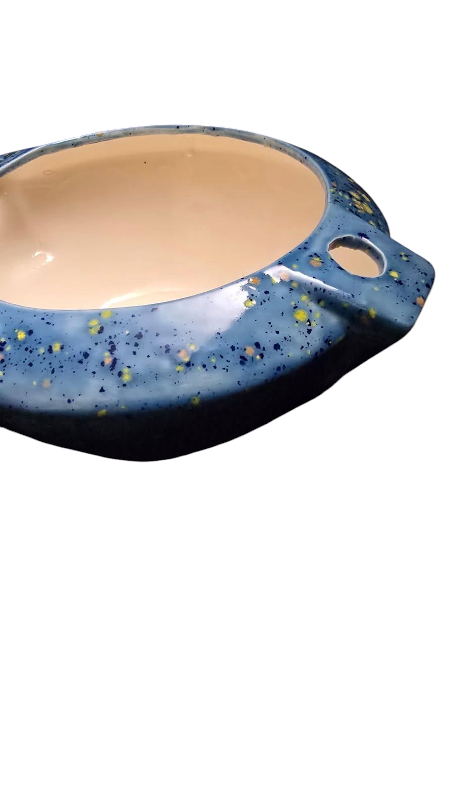 Ceramic - Violet Pot - L - Koi Pond & Denim Blue