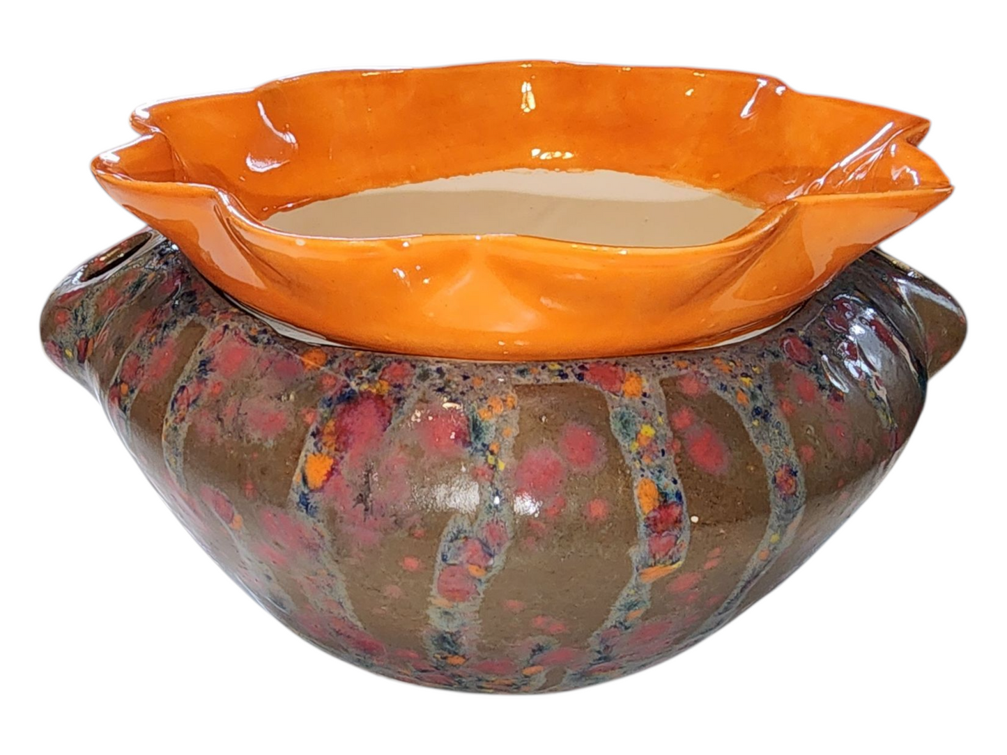 Large Ceramic Violet Pot - Assorted Colors