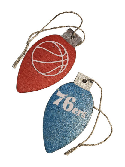 Hand-painted Wooden Christmas Ornament, Assorted Team Spirit