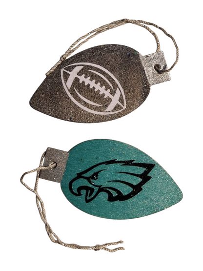 Hand-painted Wooden Christmas Ornament, Assorted Team Spirit