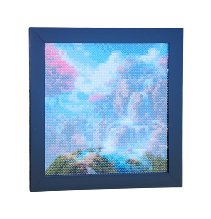 Finished Diamond Painting - Mountain & Waterfall, Spring