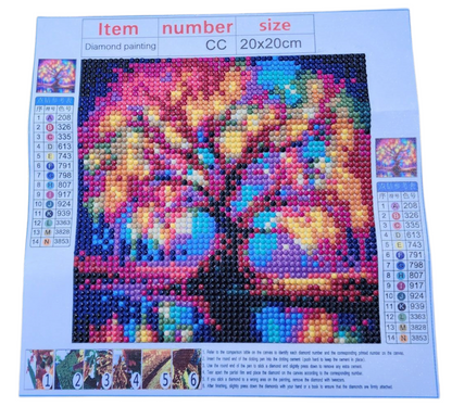 Finished Diamond Painting - Tree of Life, Colorful