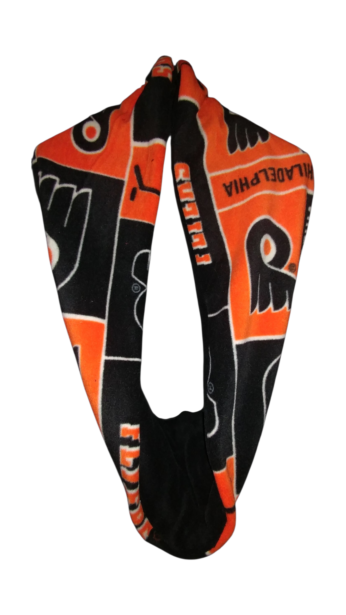 Handmade Infinity Scarf – Licensed Philadelphia Flyers Team Spirit
