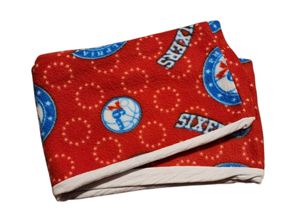 Handmade Infinity Scarf – Licensed Philadelphia 76ers Team Spirit