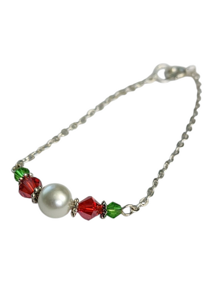 Delicate Crystal & Chain Bracelet, Assorted Colors