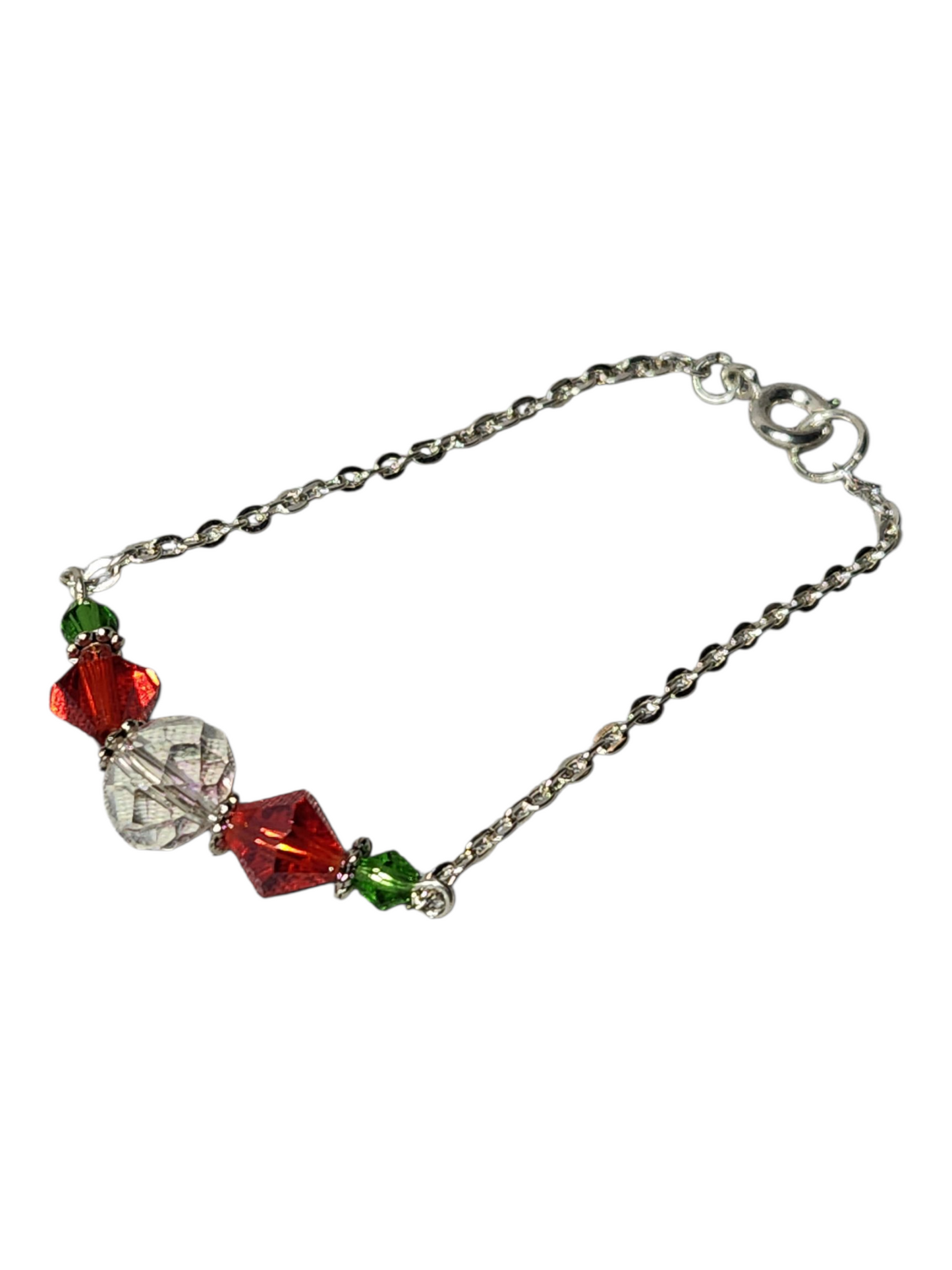 Delicate Crystal & Chain Bracelet, Assorted Colors