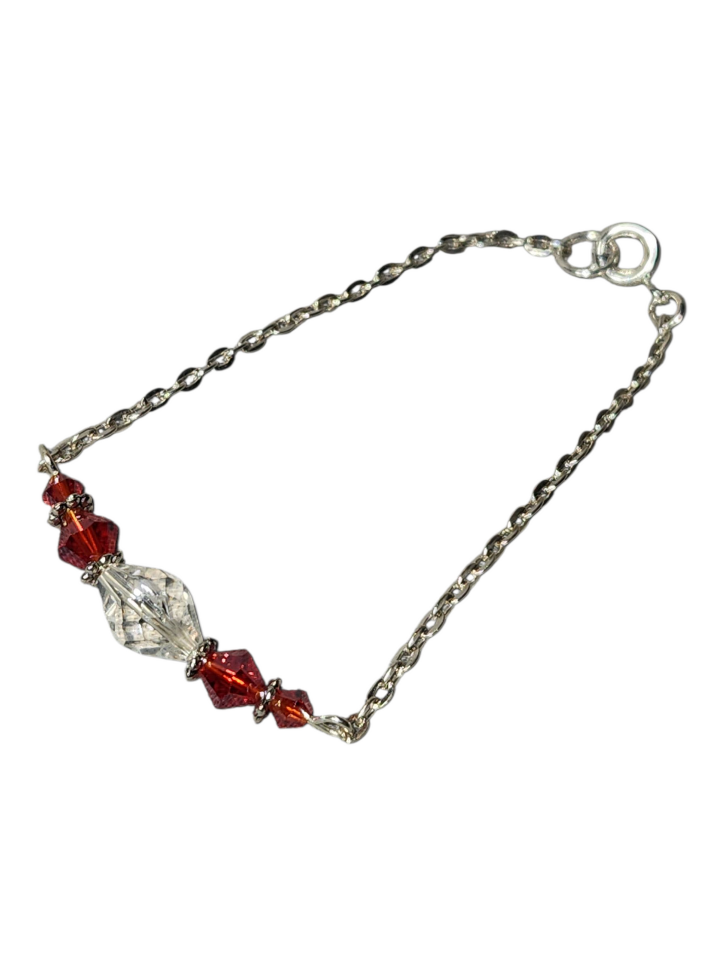 Delicate Crystal & Chain Bracelet, Assorted Colors