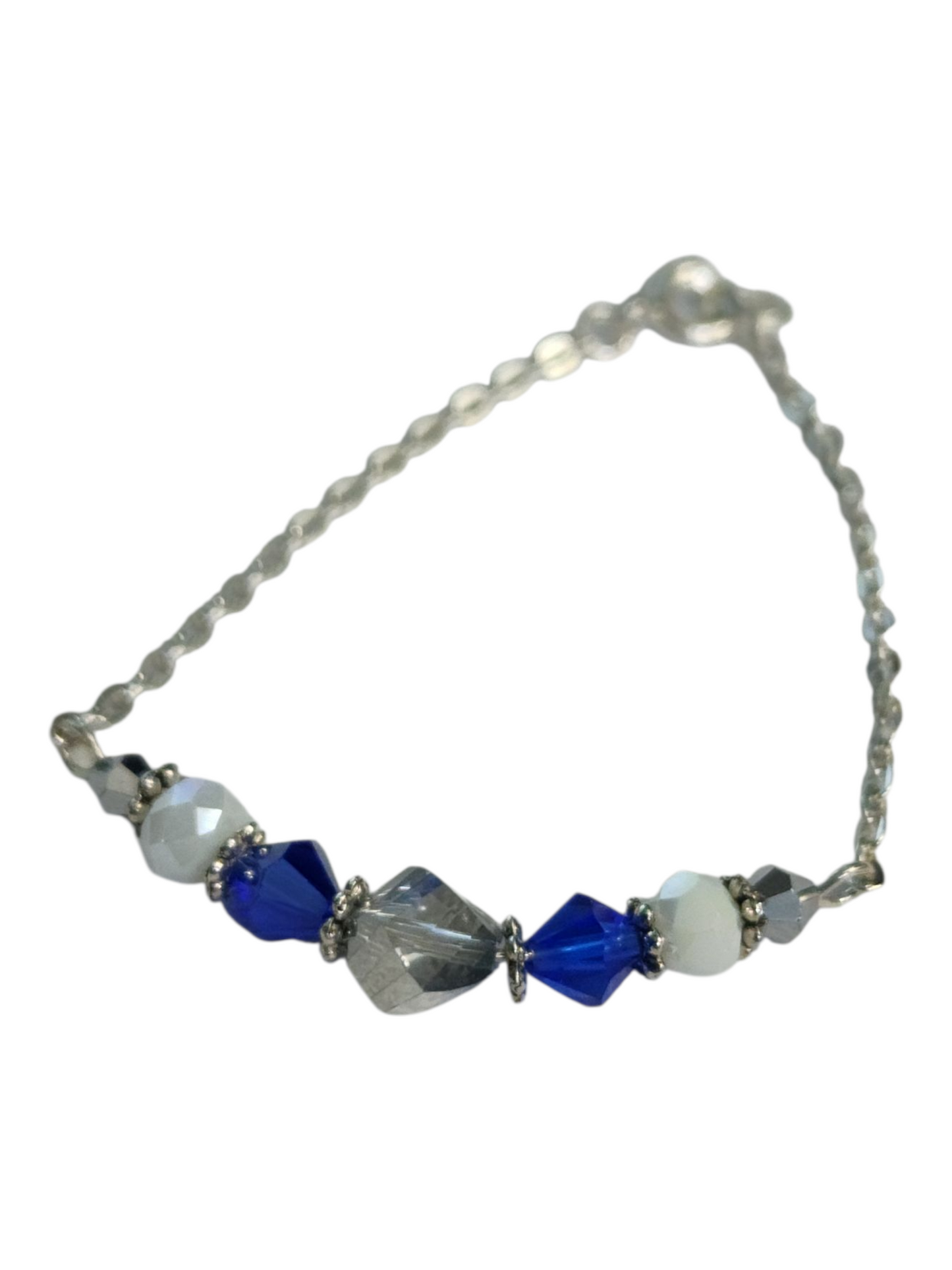 Delicate Crystal & Chain Bracelet, Assorted Colors